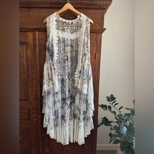 Origami by Vivien Lace Duster Kimono XL